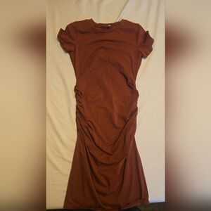 Dark Maroon Women's Maternity Dress